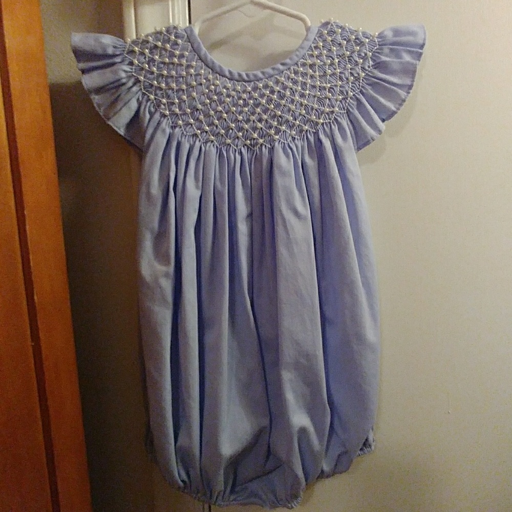 Size 3 Barefoot smocked bubble